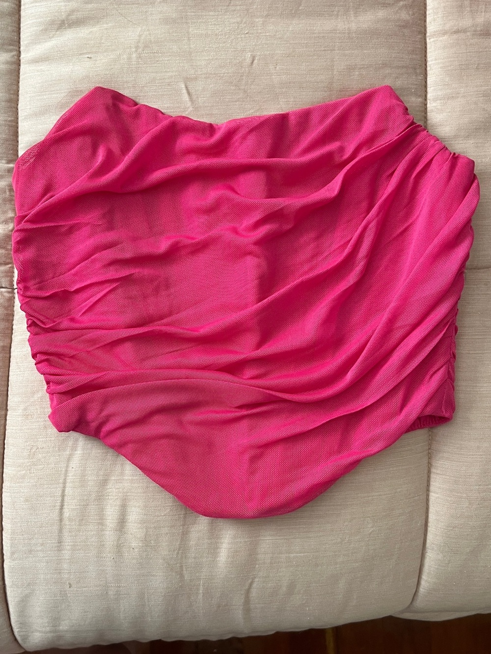 Pink Ruched Strapless Corset - Picture 2 of 5